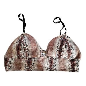 SALT Leopard Print Bkini Top Size L